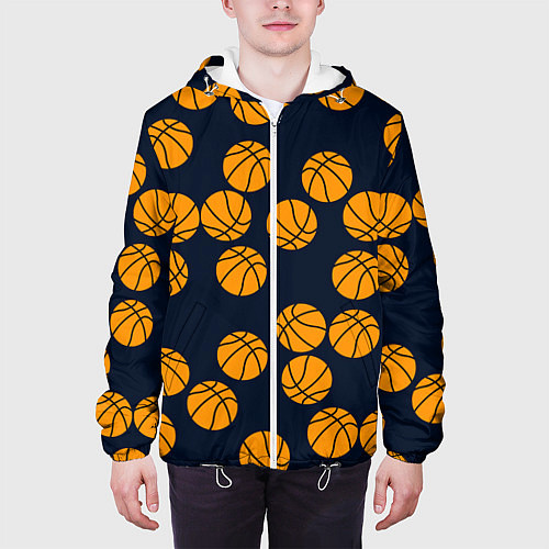 Мужская куртка Баскетбольные мячи / 3D-Белый – фото 3