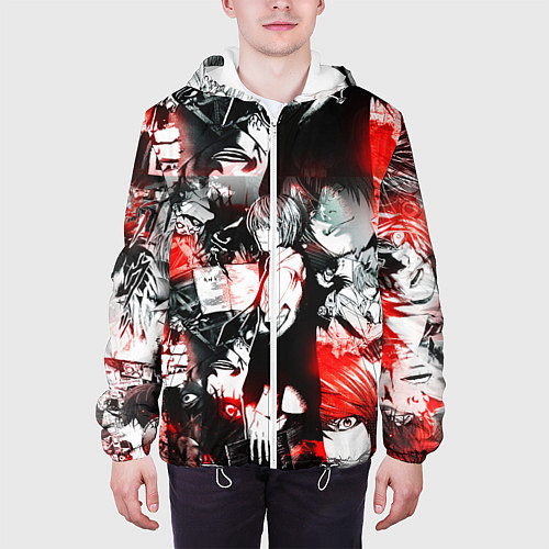 Мужская куртка ТЕТРАДЬ СМЕРТИ / 3D-Белый – фото 3