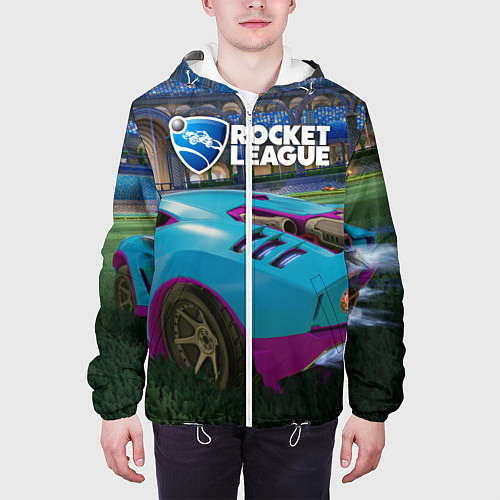 Мужская куртка Rocket League / 3D-Белый – фото 3
