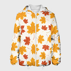 Куртка с капюшоном мужская Осень Autumn, цвет: 3D-белый