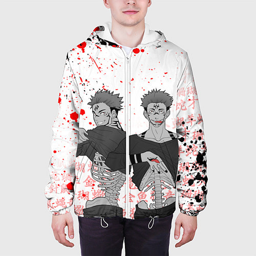 Мужская куртка МАГИЧЕСКАЯ БИТВА SUKUNA / 3D-Белый – фото 3
