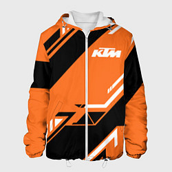 Куртка с капюшоном мужская KTM КТМ SPORT, цвет: 3D-белый