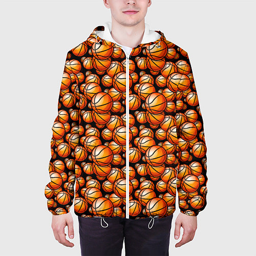 Мужская куртка Баскетбольные Мячи / 3D-Белый – фото 3