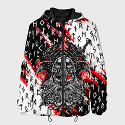 Куртка с капюшоном мужская БОГ ОДИН, цвет: 3D-черный