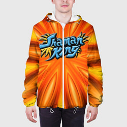 Куртка с капюшоном мужская Shaman King, цвет: 3D-белый — фото 2