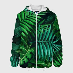 Куртка с капюшоном мужская Сочные тропики, цвет: 3D-белый