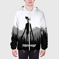 Куртка с капюшоном мужская SIREN HEAD DARK FOREST, цвет: 3D-белый — фото 2