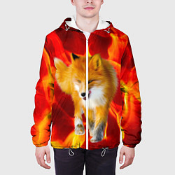 Куртка с капюшоном мужская Fire Fox, цвет: 3D-белый — фото 2