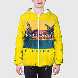 Куртка с капюшоном мужская Майами-Бич, цвет: 3D-белый — фото 2