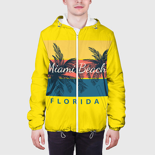 Мужская куртка Майами-Бич / 3D-Белый – фото 3