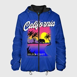 Куртка с капюшоном мужская California golden coast, цвет: 3D-черный