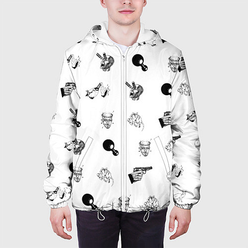 Мужская куртка Кровосток Паттерн Z / 3D-Белый – фото 3