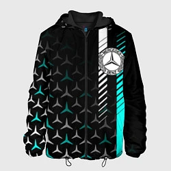 Куртка с капюшоном мужская МЕРСЕДЕС AQUA BLACK GRADIENT, цвет: 3D-черный