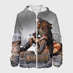 Куртка с капюшоном мужская Valheim Викинг, цвет: 3D-белый