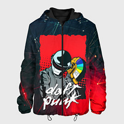 Куртка с капюшоном мужская DAFT PUNK MUSIC, цвет: 3D-черный