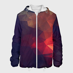 Куртка с капюшоном мужская Лавовый вектор, цвет: 3D-белый