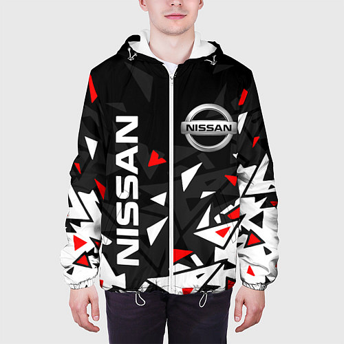 Мужская куртка NISSAN НИССАН ОСКОЛКИ / 3D-Белый – фото 3