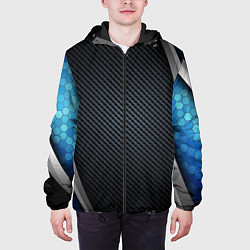Куртка с капюшоном мужская Хромированная 3D броня, цвет: 3D-черный — фото 2