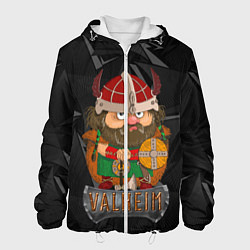 Куртка с капюшоном мужская Valheim строгий викинг, цвет: 3D-белый