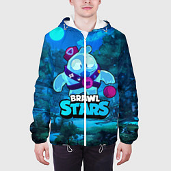 Куртка с капюшоном мужская Сквик Squeak Brawl Stars, цвет: 3D-белый — фото 2