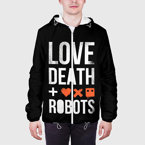 Мужская куртка Love Death Robots / 3D-Белый – фото 3