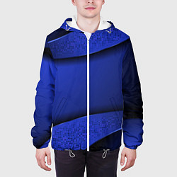 Куртка с капюшоном мужская 3D BLUE Вечерний синий цвет, цвет: 3D-белый — фото 2