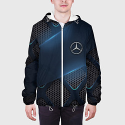 Куртка с капюшоном мужская MERCEDES BENZ 3D Geometry 3Д, цвет: 3D-белый — фото 2