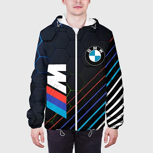 Мужская куртка BMW БМВ M COMPETITION / 3D-Белый – фото 3
