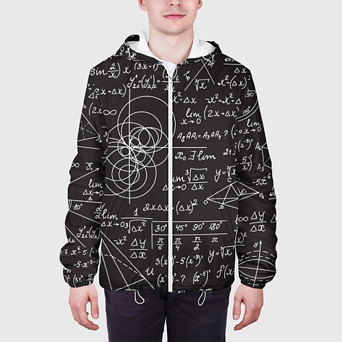 Мужская куртка Алгебра и Геометрия / 3D-Белый – фото 3
