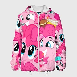 Куртка с капюшоном мужская Pinkie Pie pattern, цвет: 3D-белый