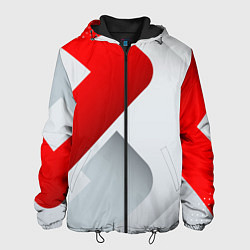 Куртка с капюшоном мужская 3D SPORT STYLE RED WHITE, цвет: 3D-черный