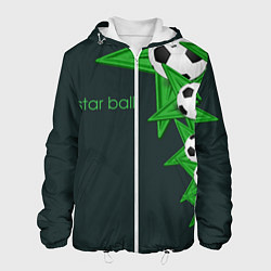Куртка с капюшоном мужская Star ball, цвет: 3D-белый