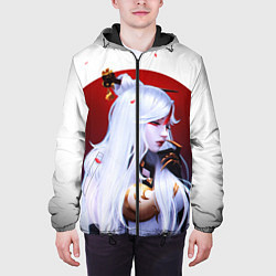 Куртка с капюшоном мужская GENSHIN IMPACT НИН ГУАН, цвет: 3D-черный — фото 2