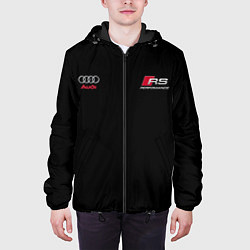 Куртка с капюшоном мужская AUDI АУДИ QUATTRO с Z, цвет: 3D-черный — фото 2