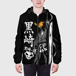 Куртка с капюшоном мужская Bleach, Ичиго с мечом, цвет: 3D-черный — фото 2