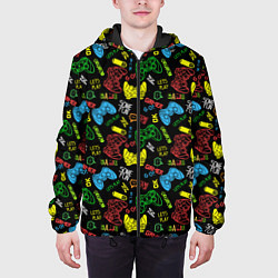 Куртка с капюшоном мужская Топ-геймер, цвет: 3D-черный — фото 2
