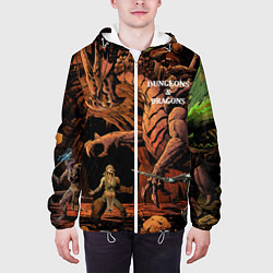 Куртка с капюшоном мужская Dungeons and Dragons Схватка, цвет: 3D-белый — фото 2