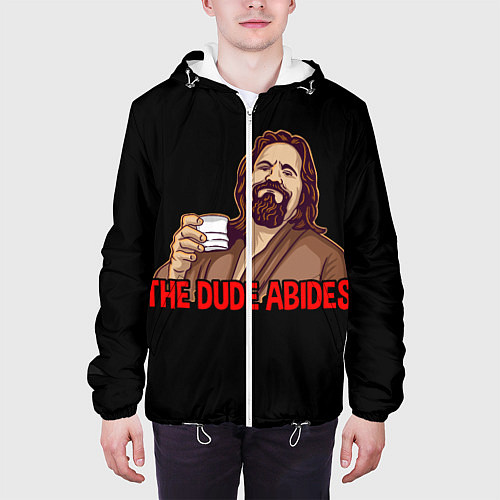 Мужская куртка The Dude Abides Lebowski / 3D-Белый – фото 3