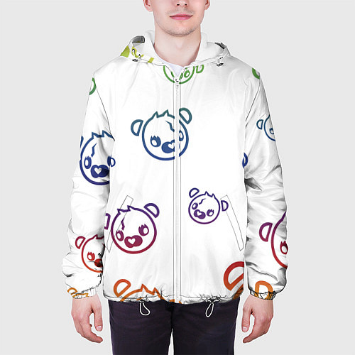 Мужская куртка White Colorful Bear / 3D-Белый – фото 3