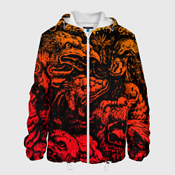 Куртка с капюшоном мужская Grotesque animals, цвет: 3D-белый