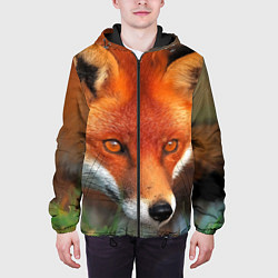 Куртка с капюшоном мужская Лисица охотница, цвет: 3D-черный — фото 2