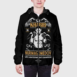 Куртка с капюшоном мужская Хабиб Нурмагомедов, цвет: 3D-черный — фото 2