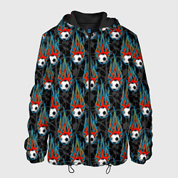 Куртка с капюшоном мужская Футбол, цвет: 3D-черный