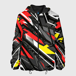 Куртка с капюшоном мужская Фон Абстракция, цвет: 3D-черный
