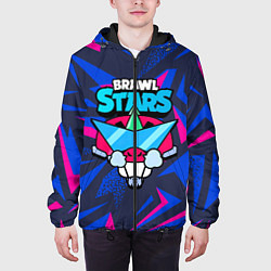 Куртка с капюшоном мужская Плохиш Базз Buzz Brawl Stars, цвет: 3D-черный — фото 2