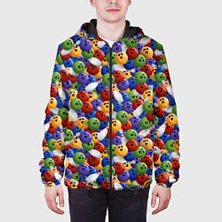 Куртка с капюшоном мужская Боулинг, цвет: 3D-черный — фото 2