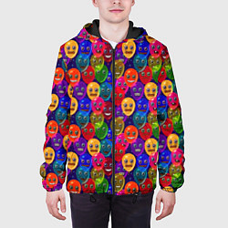 Куртка с капюшоном мужская Воздушные Шарики, цвет: 3D-черный — фото 2