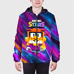 Куртка с капюшоном мужская Грифф Griff Brawl Stars, цвет: 3D-черный — фото 2