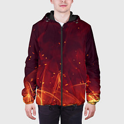 Куртка с капюшоном мужская ПЛАМЯ 3D, цвет: 3D-черный — фото 2