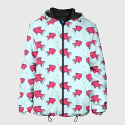 Куртка с капюшоном мужская Рыбки, цвет: 3D-черный